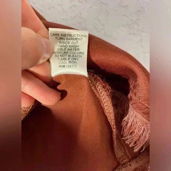 Maven West Shiny Copper Fray Top Womens Size Small - Picture 4 of 7